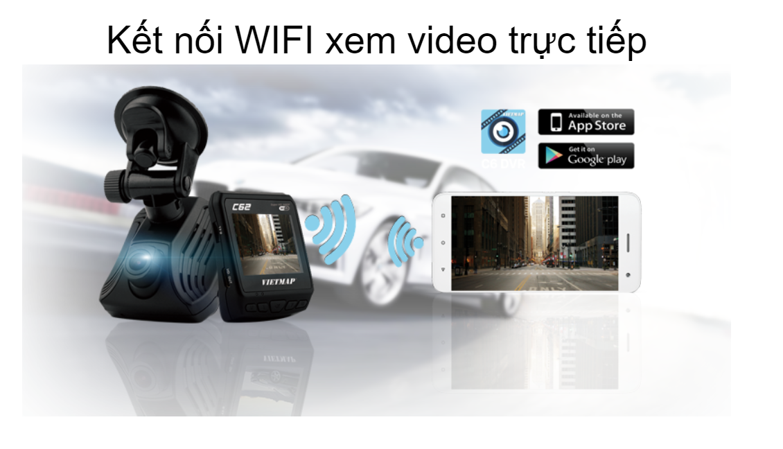 C62 có khả năng kết nối WIFI và cho phép xem video trực tiếp