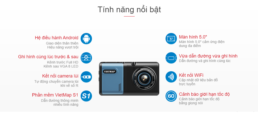 camera hành trình vietmap a50 chính hãng giá siêu tốt tại thành nam gps