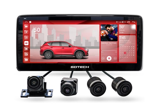 Màn Hình Android GoTech GT Mazda 360 Pro Ram 4GB Liền Camera 360