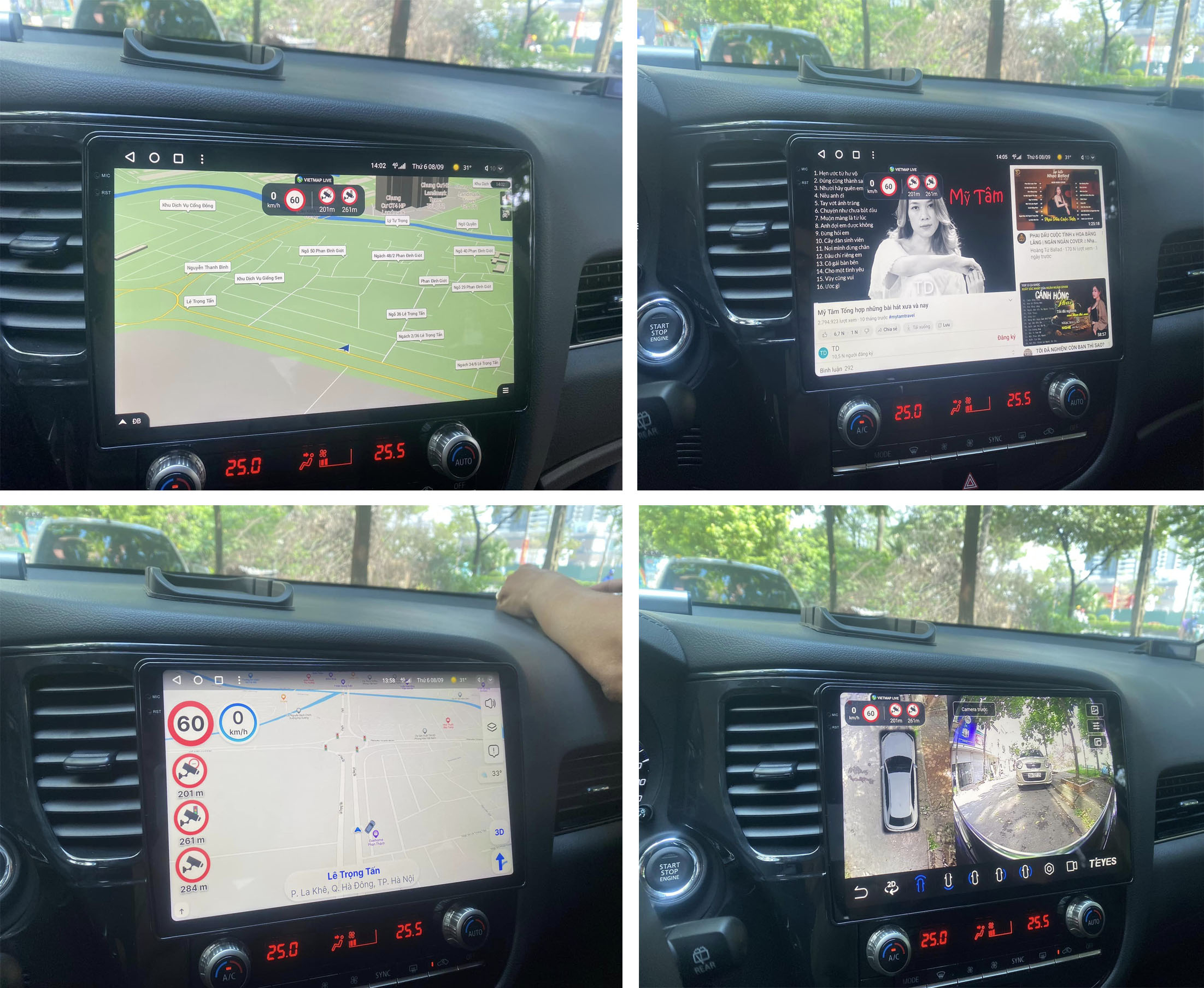 màn hình xe thông minh teyes cc3 2k 360 liền camera 360 