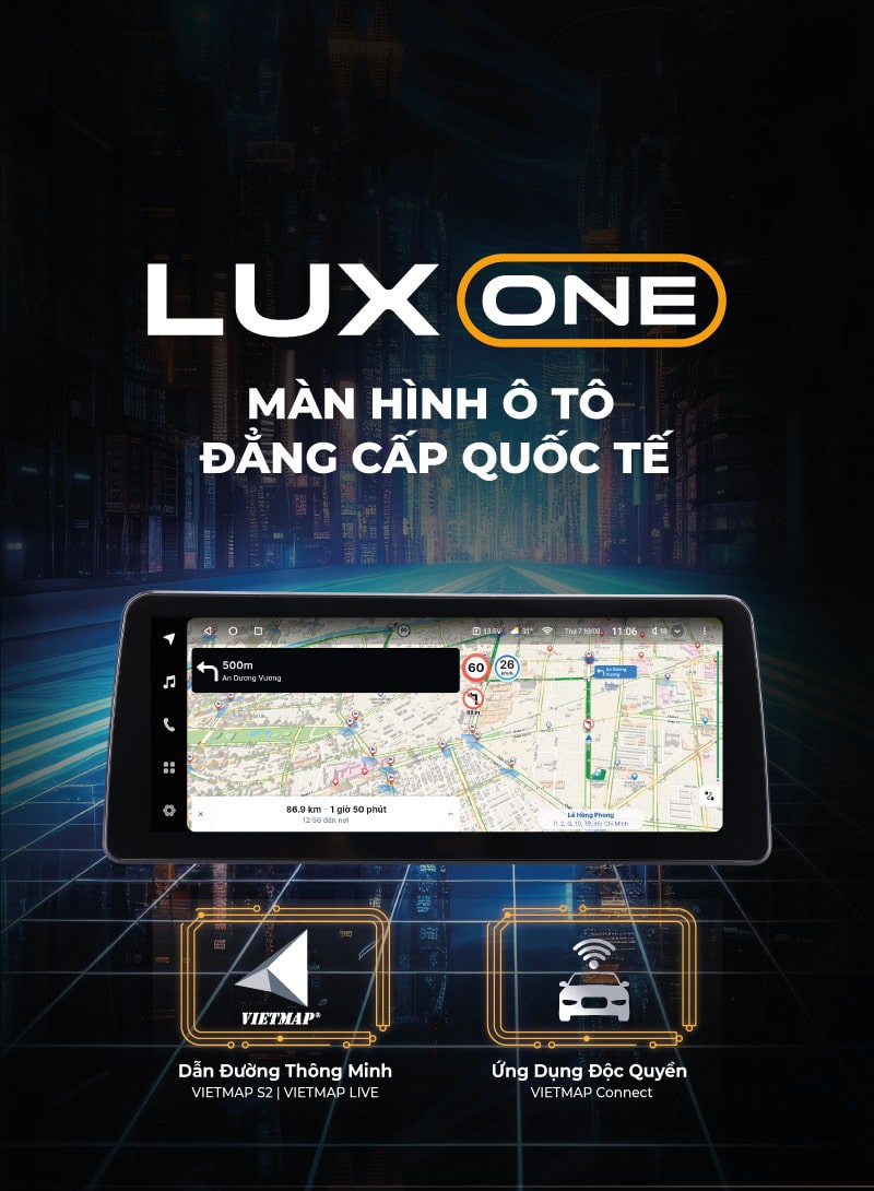 màn hình android lux one cho xe sang bmw audi mercedes