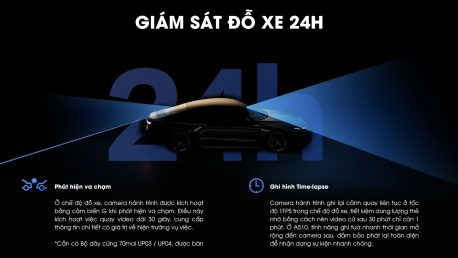 chế độ giám sát đỗ xe 24h của xiaomi 70mai a510