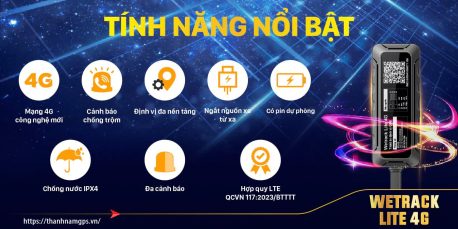 các tính năng nổi bật của định vị xe wetrack lite 4g