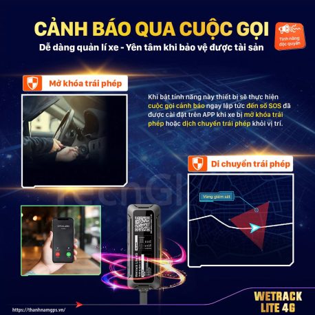 thiết bị định vị cảnh báo chống trộm wetrack lite 4g