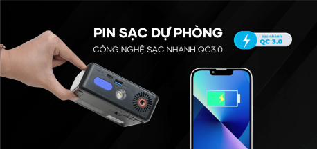 thiết bị sạc điện thoại trên ô tô thông minh với dung lượng pin dự phòng cực lớn vietmap dk-mf139