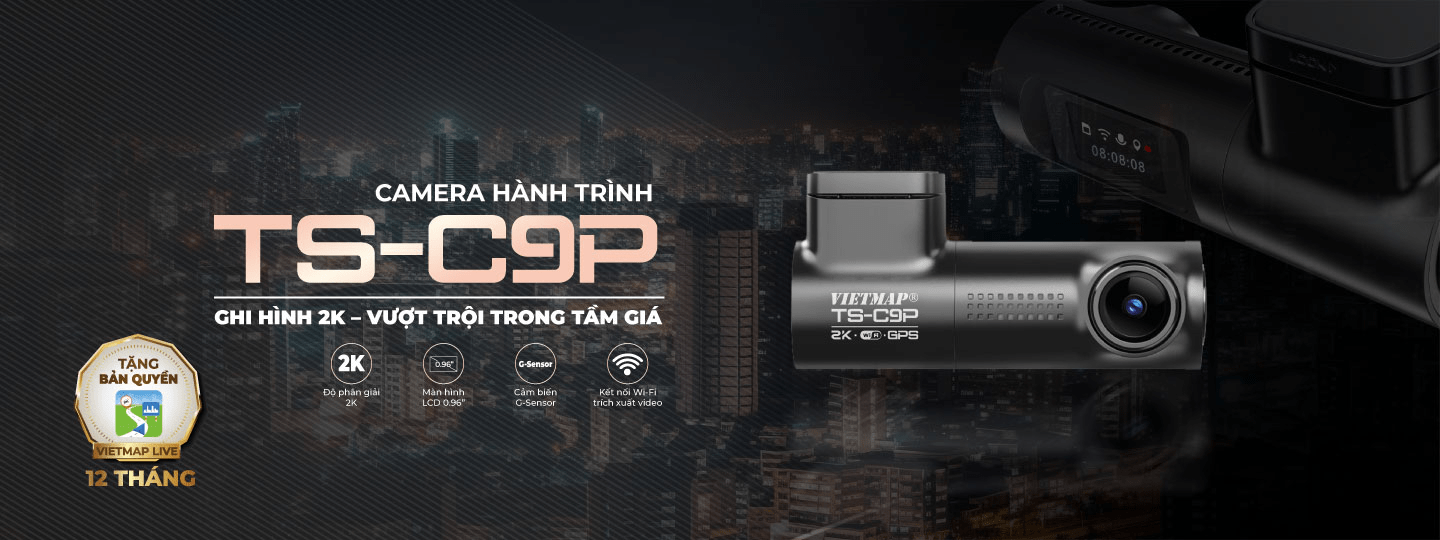 top 6 camera hành trình vietmap tốt nhất - vietmap ts c9p