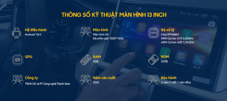 thông số kỹ thuật của màn hình android zestech 13 inch chính hãng