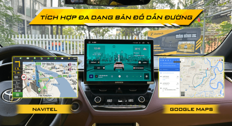 tích hợp các loại bản đồ dẫn đường cao cấp