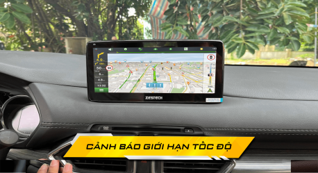 màn hình xe hơi cao cấp zestech mazda mlk cảnh báo giới hạn tốc độ