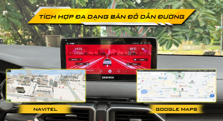 tích hợp đa dạng các loại bản đồ dẫn đường cao cấp