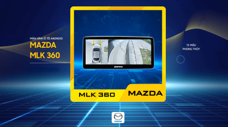 màn hình android zestech mazda mlk liền camera 360