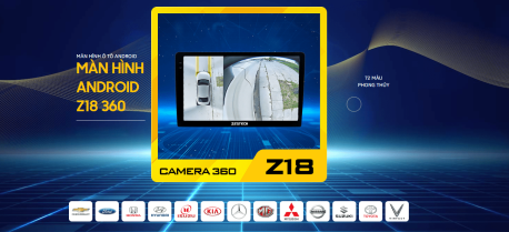 màn hình android zestech z18 liền camera 360 chính hãng