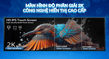 màn hình 13inch độ phân giải 2k hiển thị hình ảnh sắc nét
