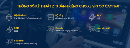 thông số kỹ thuật của màn hình ô tô zestech zt3 liền cam 360