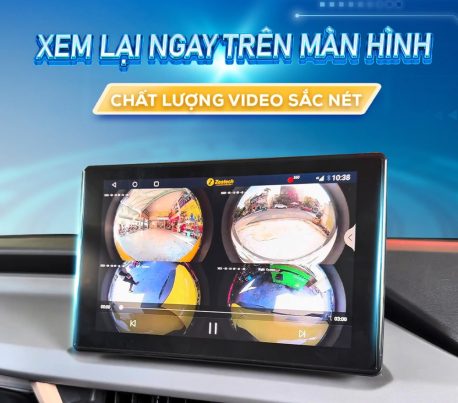 quan sát toàn cảnh xung quanh xe khi lắp đặt zestech zt3 liền cam 360