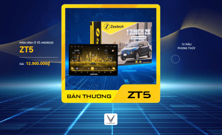 màn hình android zestech zt5 13inch chính hãng cho dòng xe vinfast vf5 bản thường