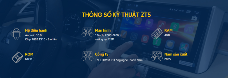 thông số kỹ thuật của màn hình android zestech zt5