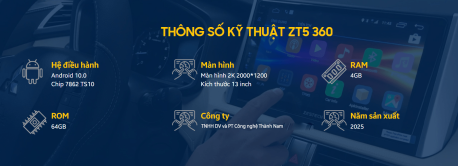 màn hình android zestech zt5 liền camera 360 cho xe điện vinfast vf5