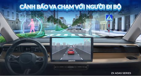 cảnh báo va chạm với người đi bộ phía trước xe