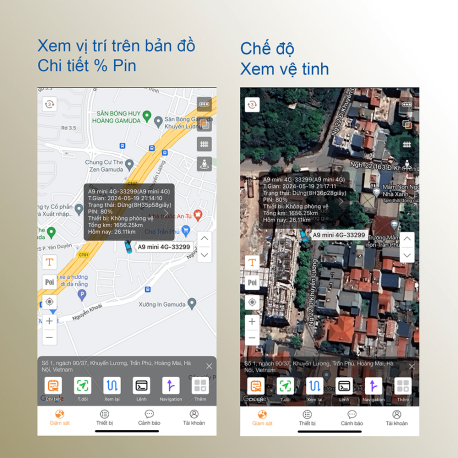 định vị a9+ xác định vị trí xe chuẩn xác theo thời gian thực