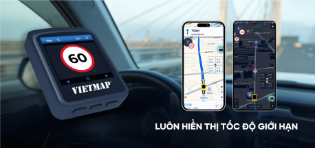 cảm biến áp suất lốp ô tô vietmap tw50 có khả năng cảnh báo biển báo tốc độ giới hạn