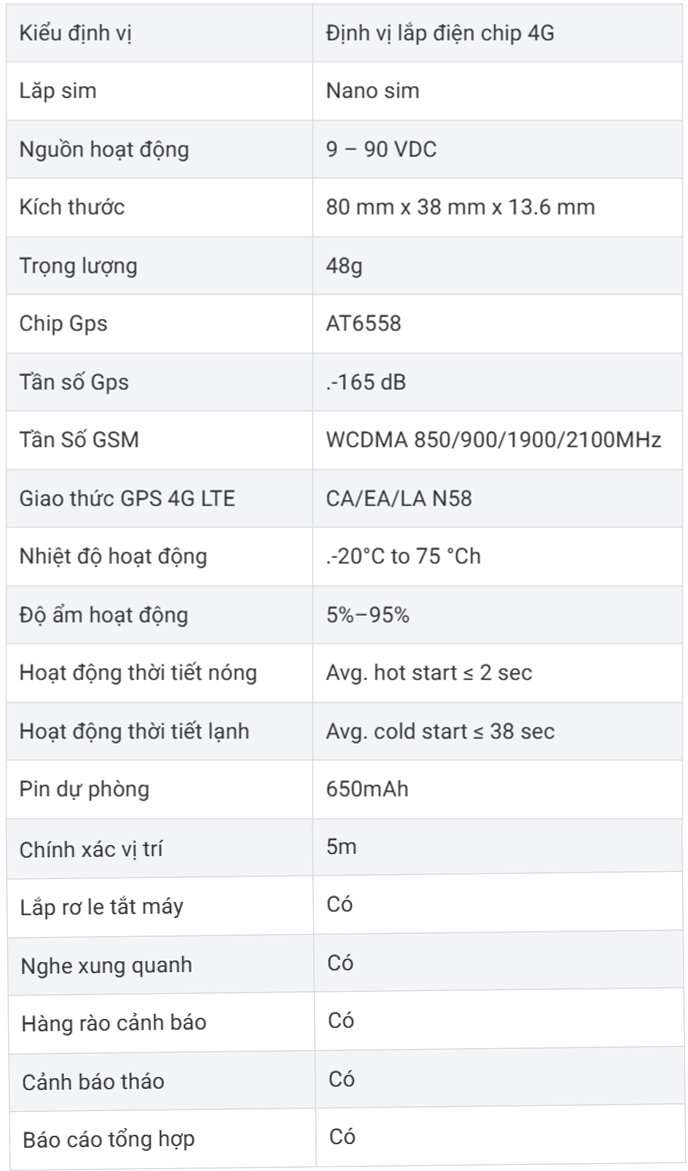thông số kỹ thuật của tn09 pro 4g