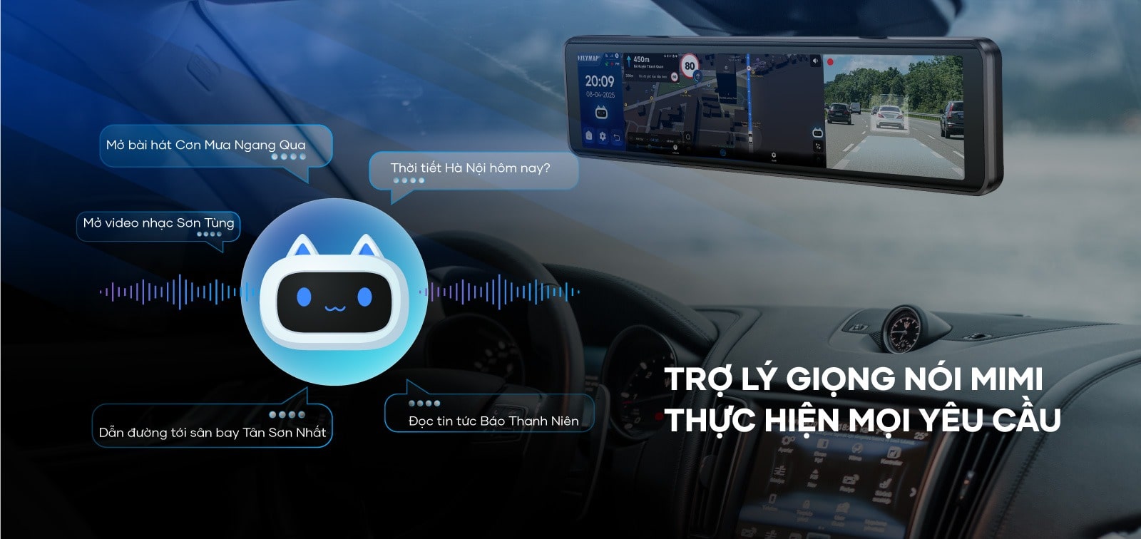 điều khiển camera hành trình vietmap v740 bằng các câu lệnh giọng nói đơn giản