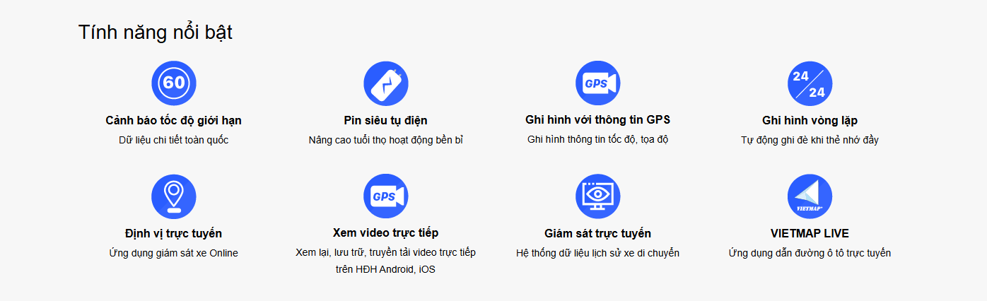 các tính năng chính của vietmap v740