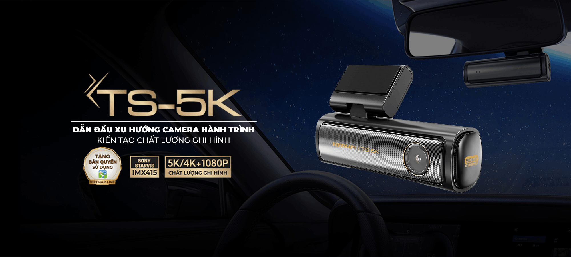 bảng giá camera hành trình xe vietmap chính hãng - vietmap ts 5k