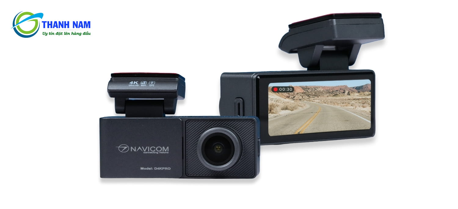 camera hành trình 4k ghi hình 2 mắt trước sau