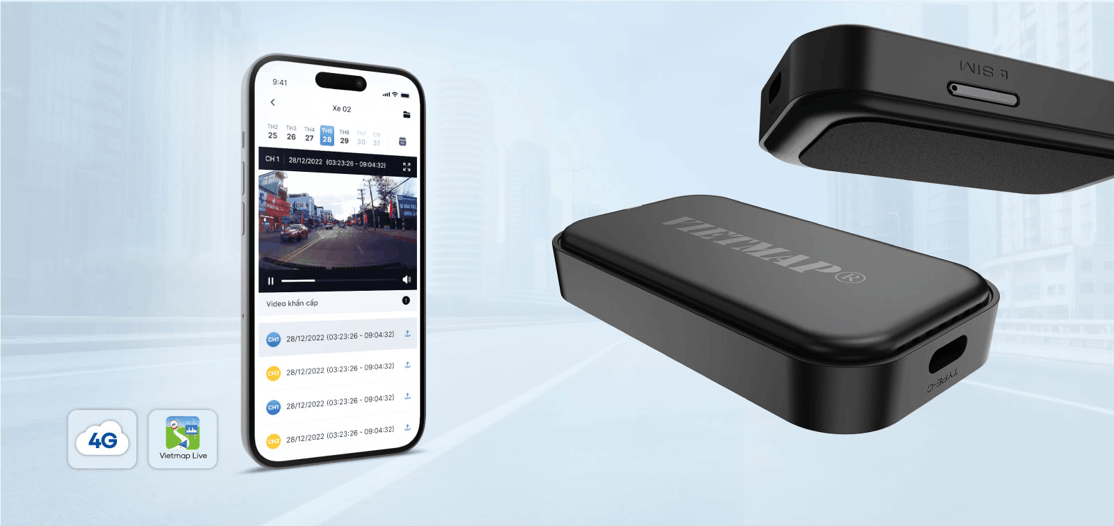 camera hành trình vietmap speedmap m2 có tính năng định vị và xem cam online từ xa - giám sát hiệu quả