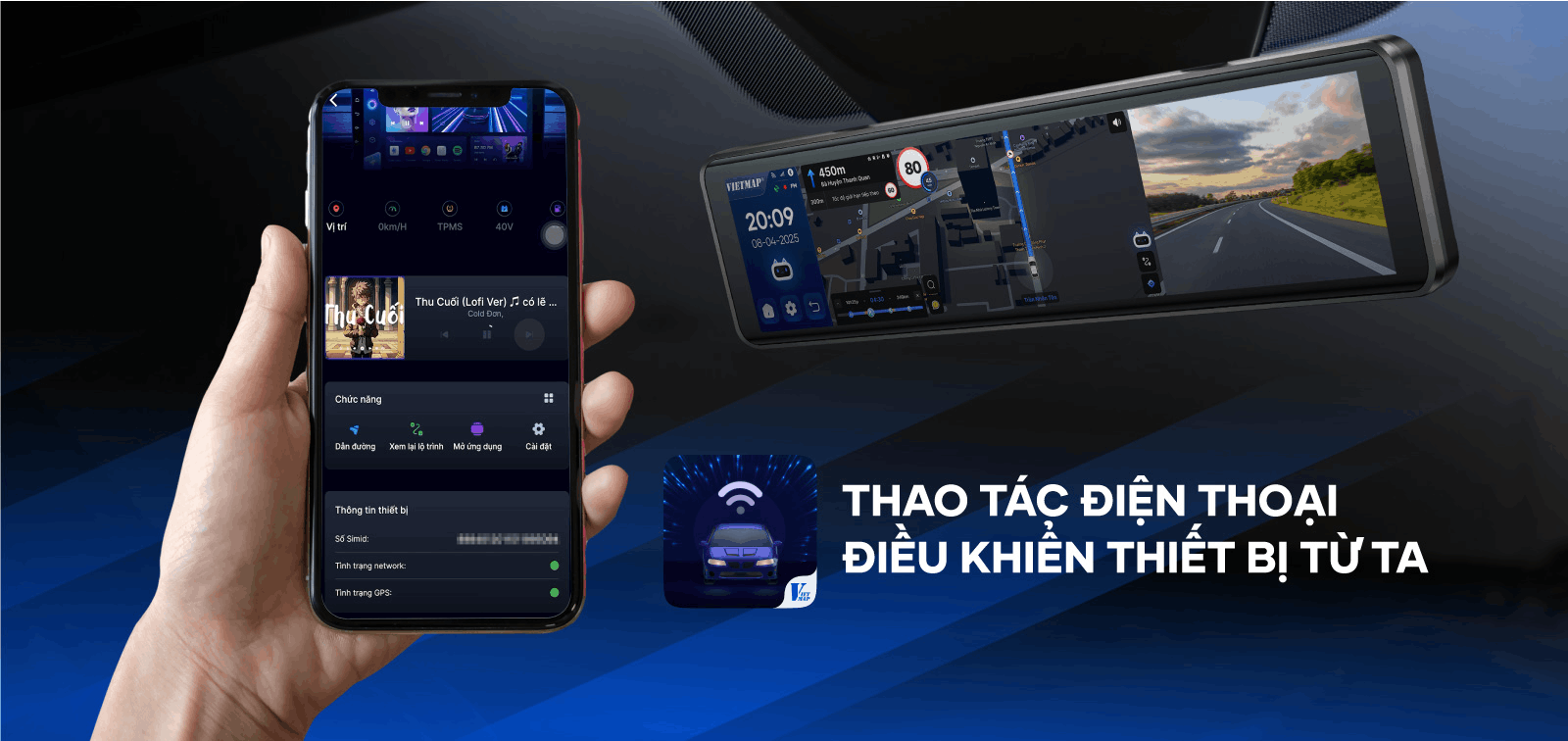 vietmap v740 - top 3 camera hành trình có định vị và xem cam online từ xa