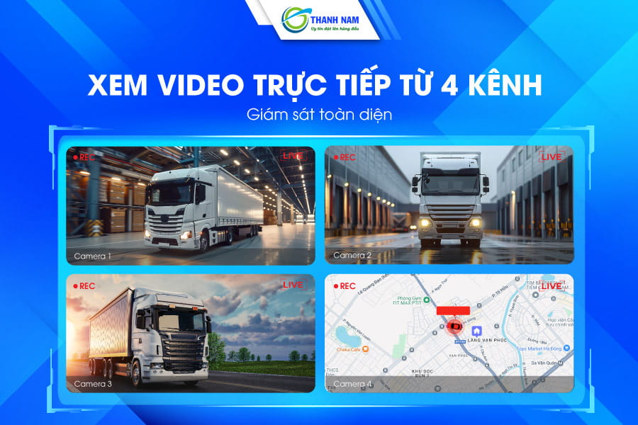 giám sát hành trình trực tuyến với tính năng video streaming khi lắp đặt thiết bị giám sát hành trình gt-mdvr02
