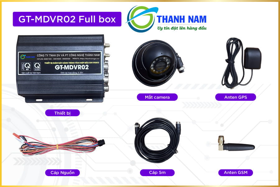 Thiết Bị Giám Sát Hành Trình GT-MDVR02 Tích Hợp Đầu Ghi Camera Nghị Định 10 QCVN - Ảnh 2